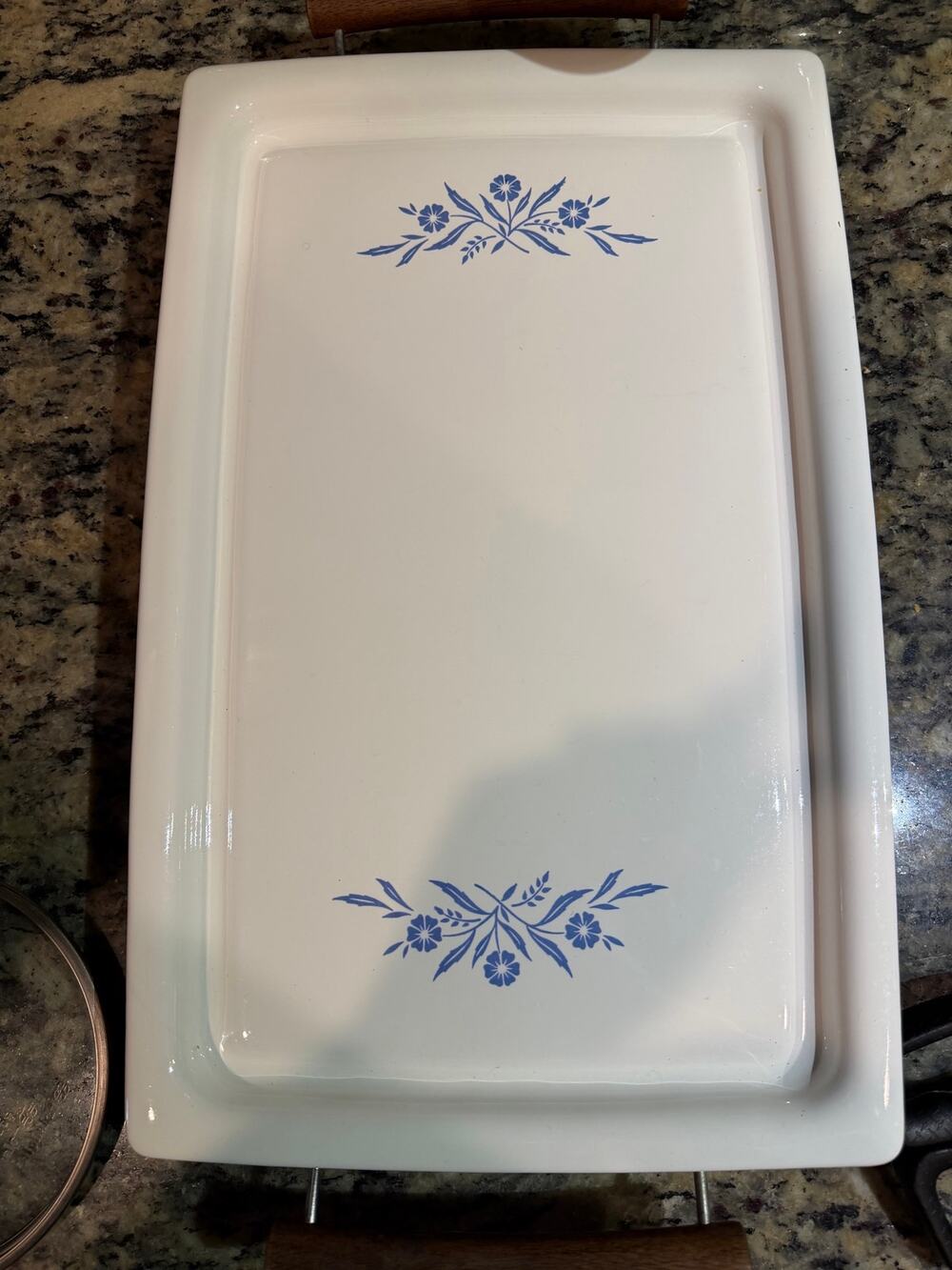 Vintage Corning Ware Blue Cornflower Bake Broil Tray P-35-B with Rack